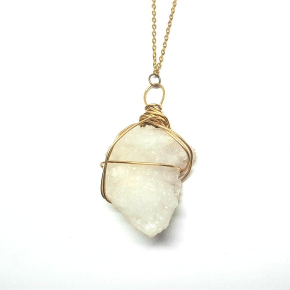 CrystallizingDreams Jewelry - Clear Quartz Cluster Crystal Healing Necklace